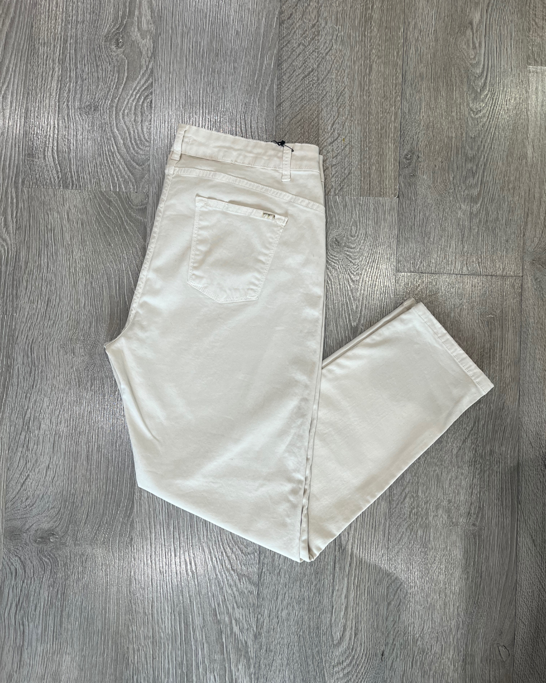 Pantalone slim panna