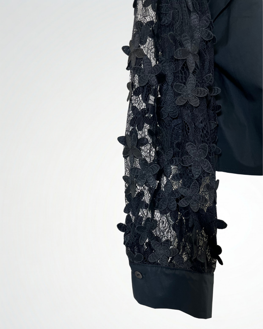 Camicia in pizzo con fiori