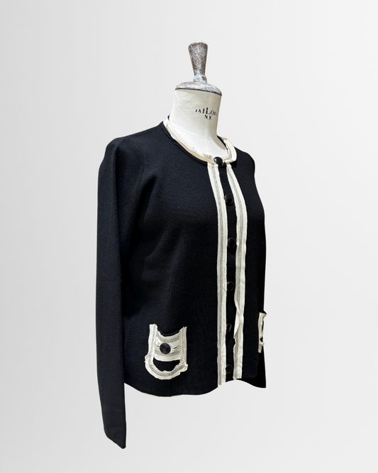 Cardigan con inserti