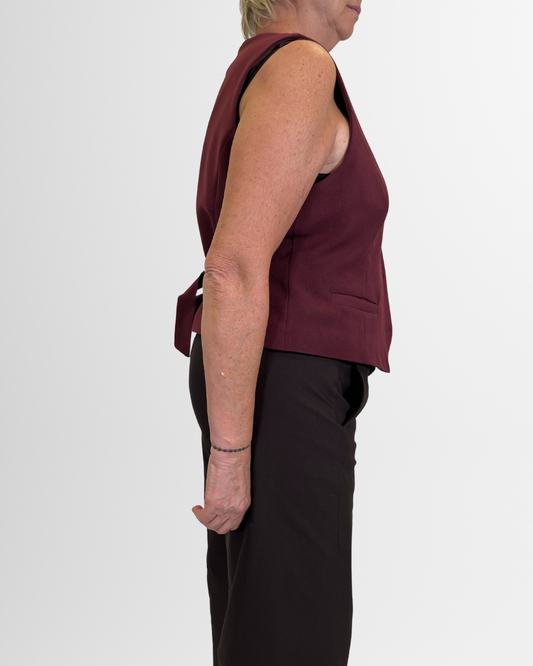Gilet sartoriale bordeaux