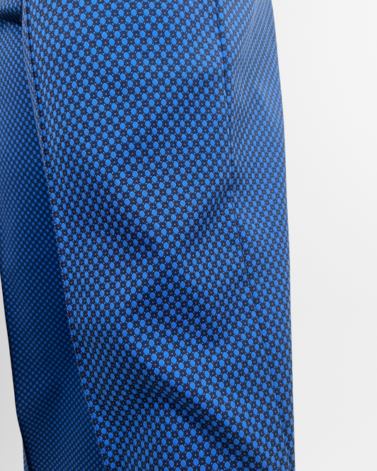 Pantaloni fantasia blu-nero