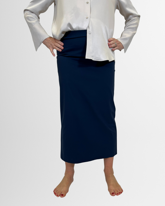 Gonna midi bianca con spacco