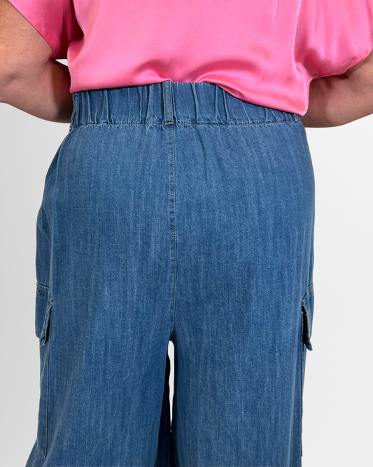 Jeans cargo gamba larga