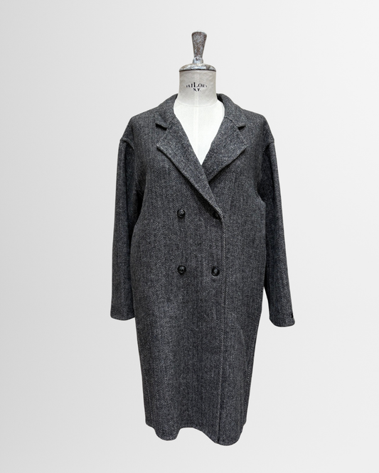 Cappotto doppiopetto spinato