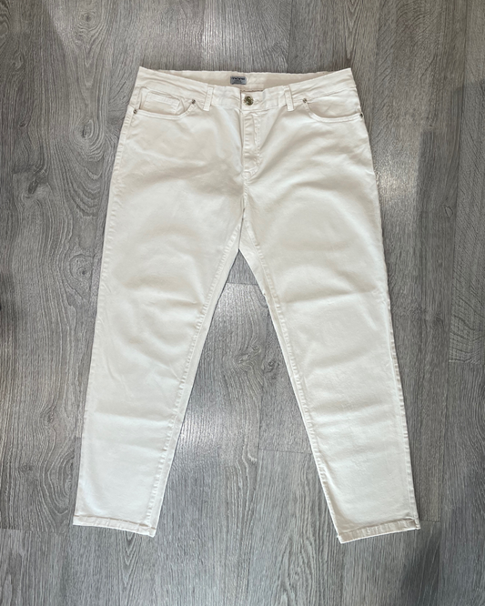 Pantalone slim panna