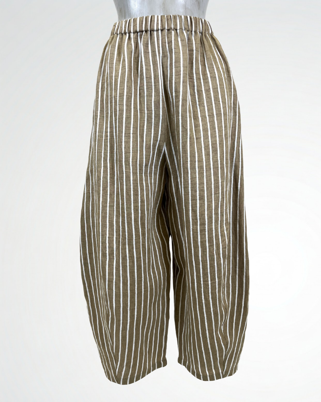 Pantalone in lino a righe