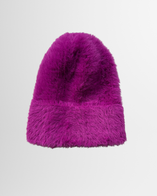 Berretto peluche viola