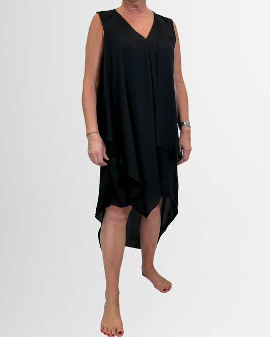 Abito asimmetrico nero Ribkoff