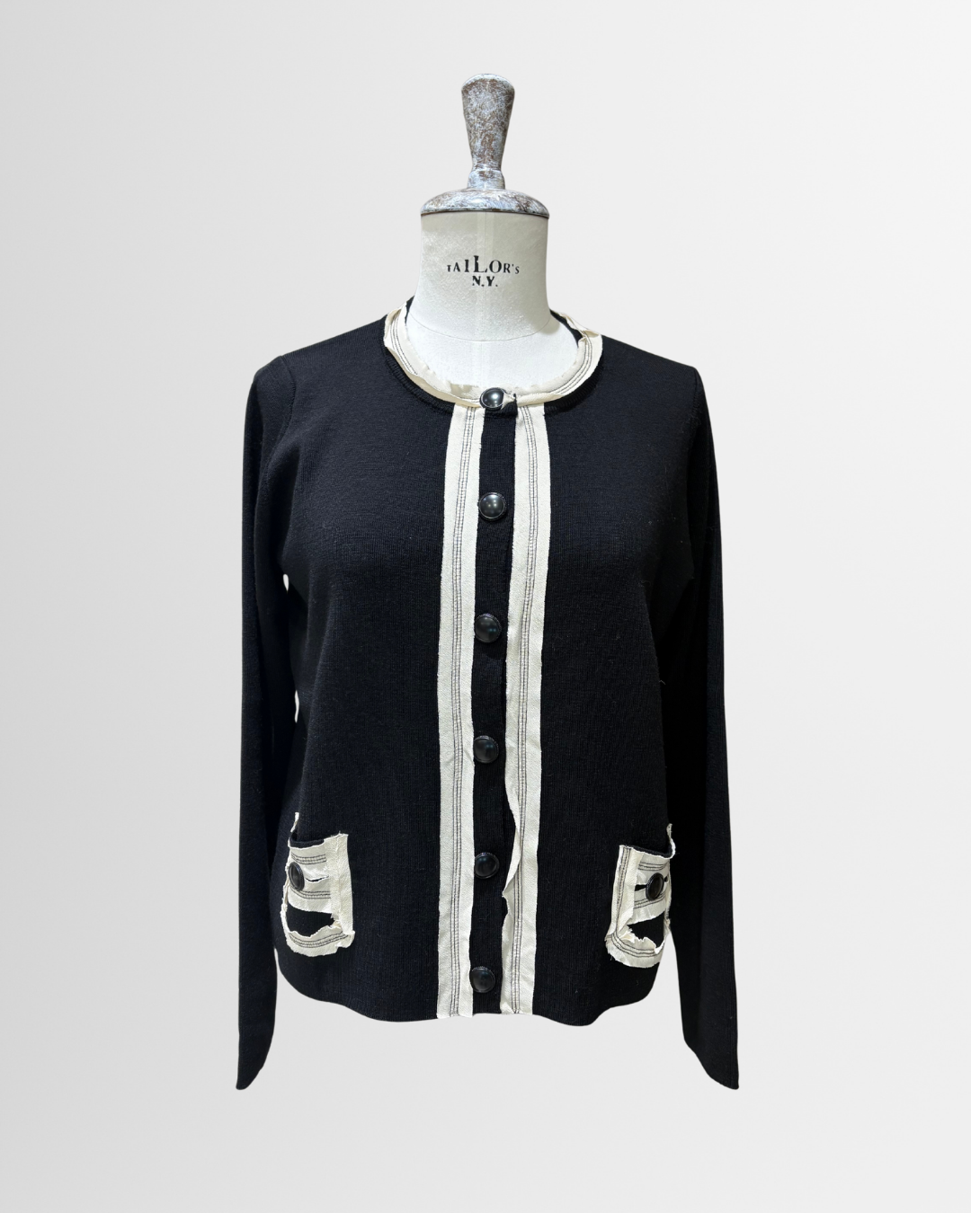 Cardigan con inserti