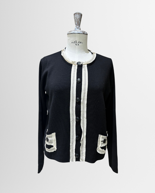 Cardigan con inserti