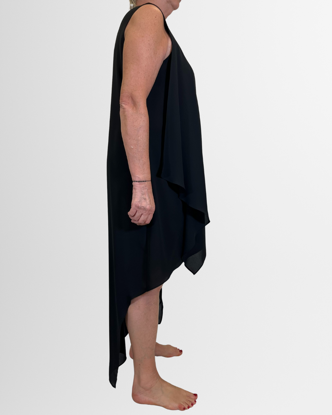 Abito asimmetrico nero Ribkoff