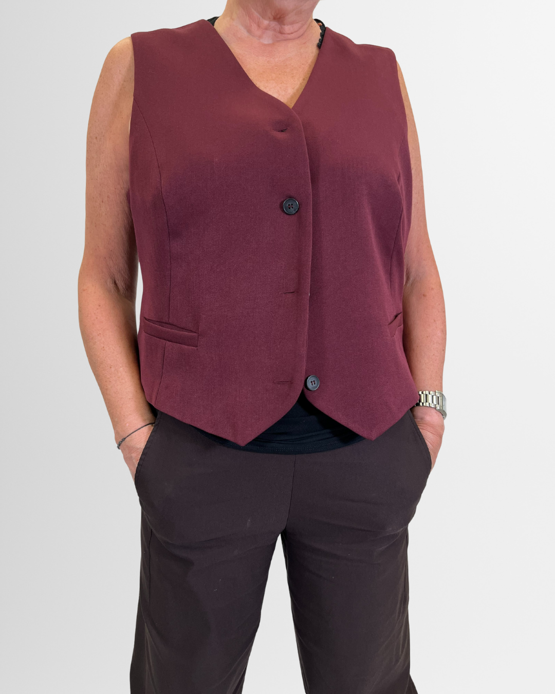 Gilet sartoriale bordeaux