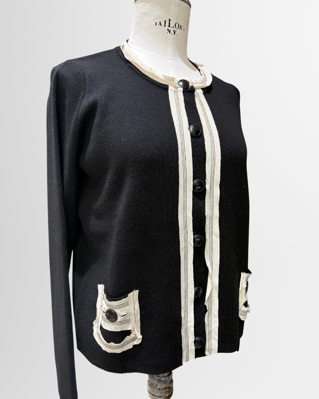 Cardigan con inserti