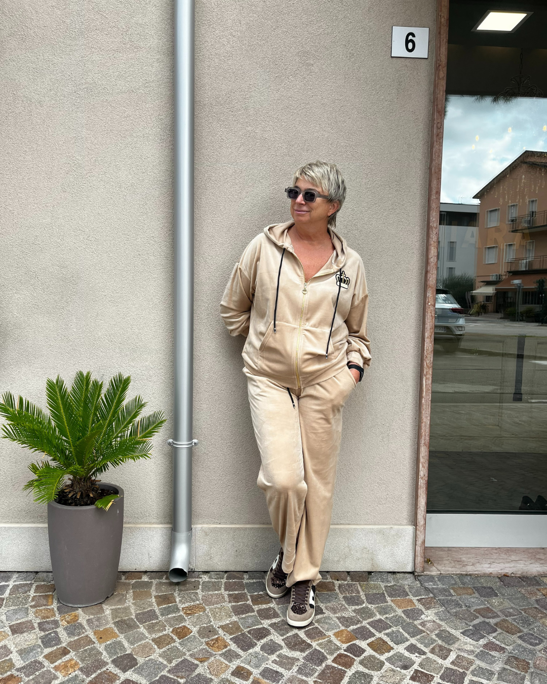 Pantalone tuta velluto