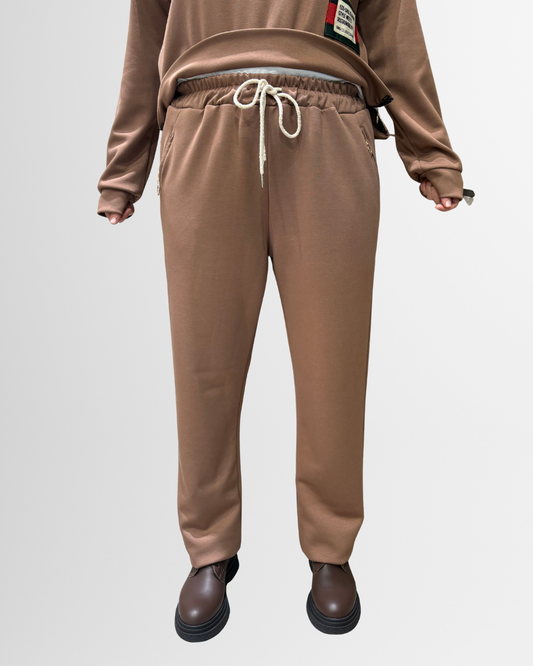 Pantalone tuta marrone