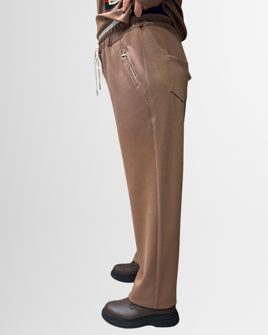 Pantalone tuta marrone
