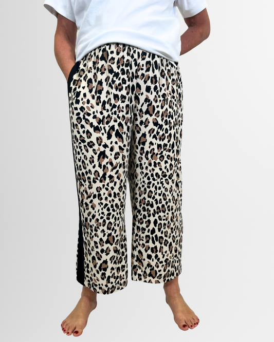 Pantaloni maculati con banda