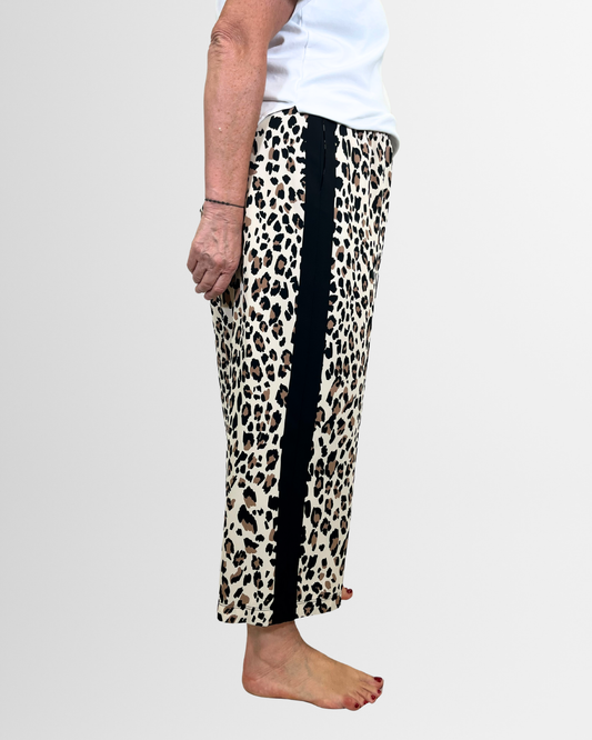 Pantaloni maculati con banda