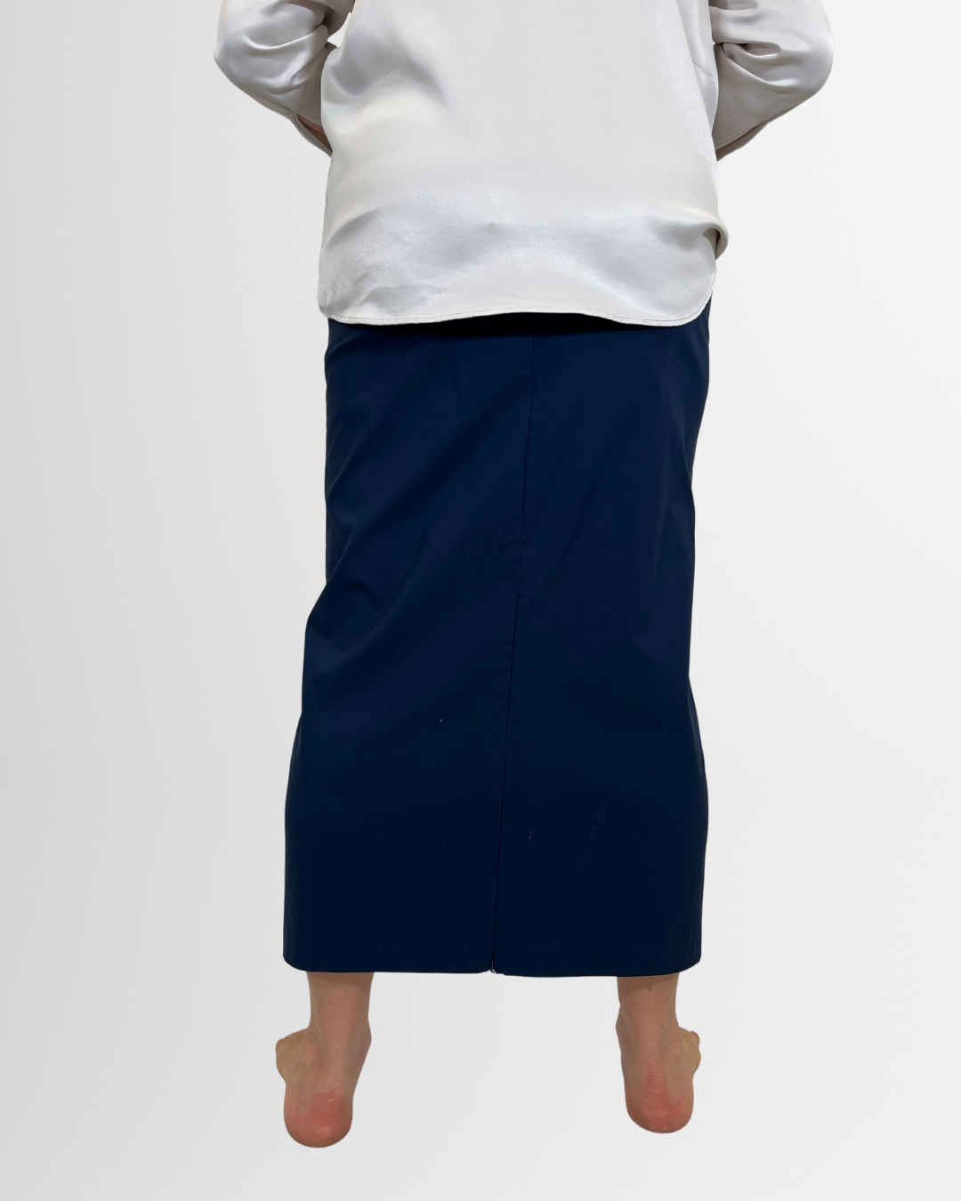 Gonna midi bianca con spacco