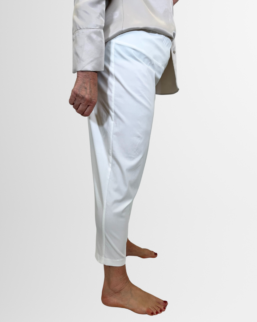 Gonna midi bianca con spacco