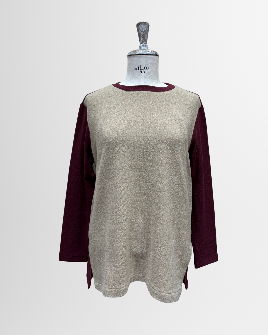 Maglia bicolor boredeaux
