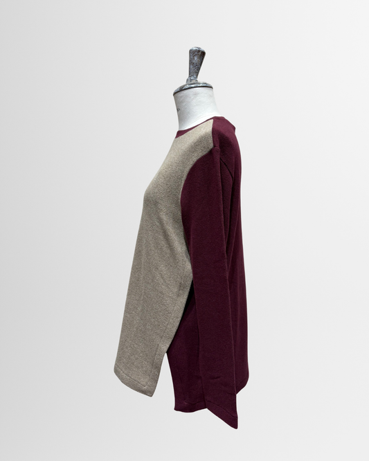 Maglia bicolor boredeaux