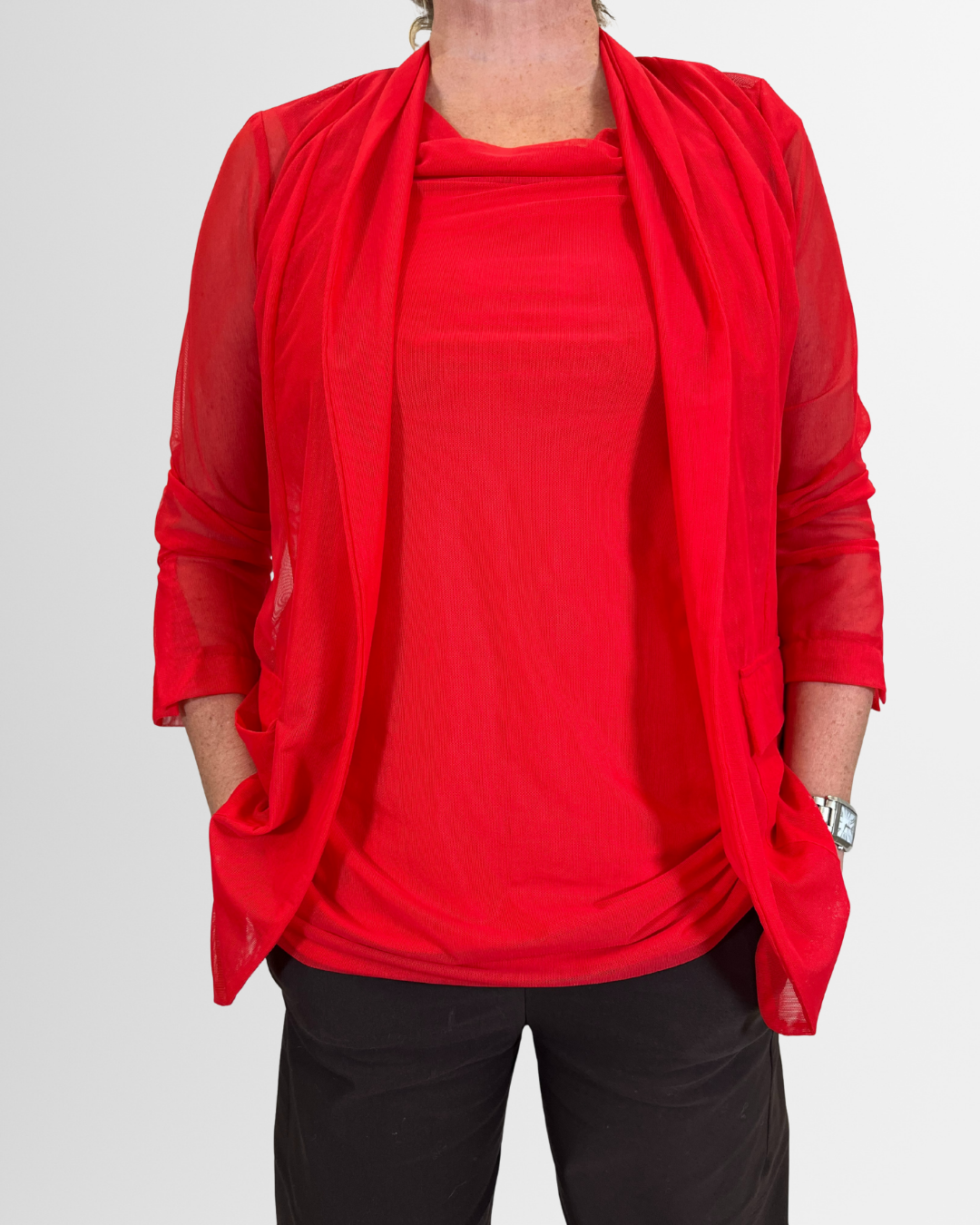 Giacca rete trasparente