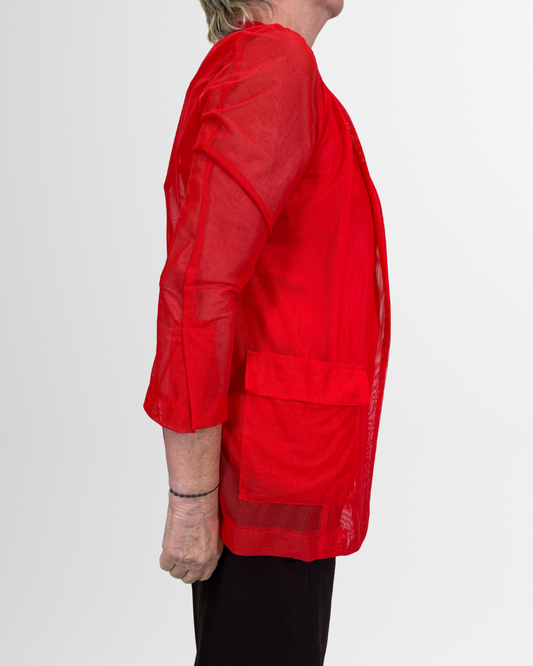 Giacca rete trasparente