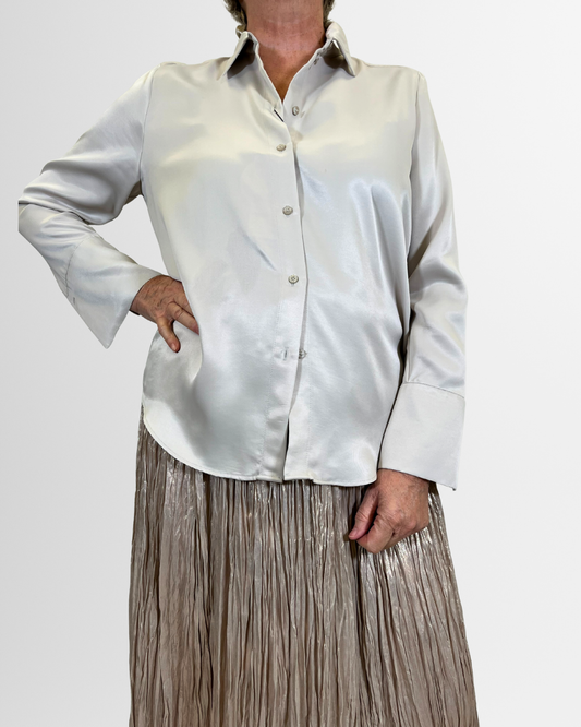 Camicia raso color ghiaccio