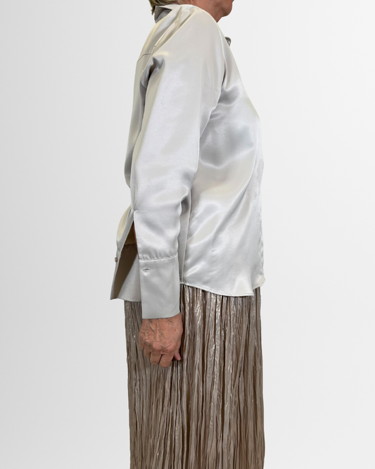 Camicia raso color ghiaccio