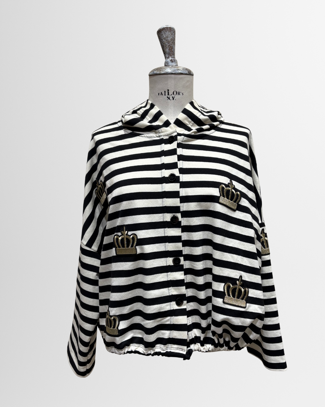 Felpa corona a righe