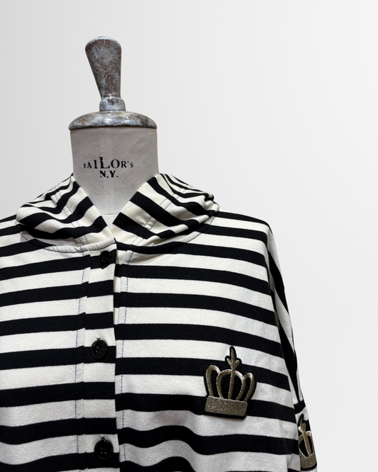 Felpa corona a righe