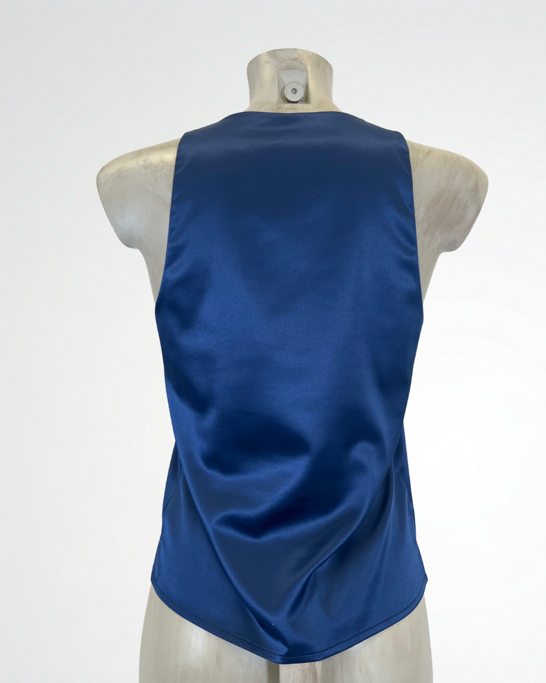 Top in raso blu
