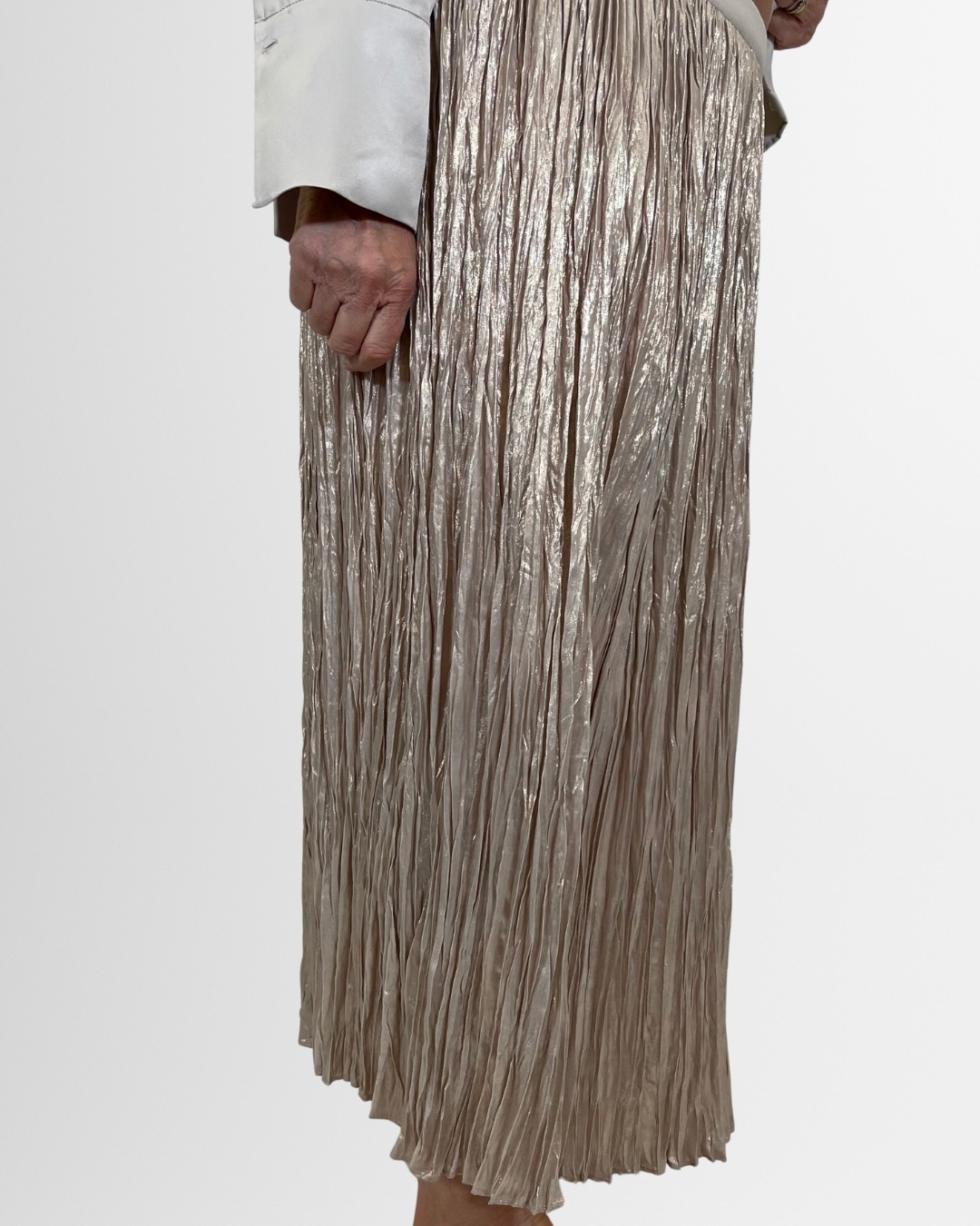 Gonna satin champagne