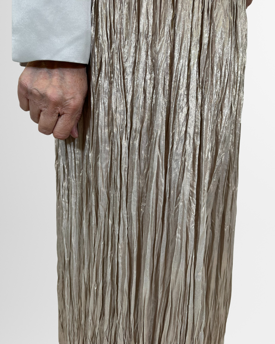 Gonna satin champagne